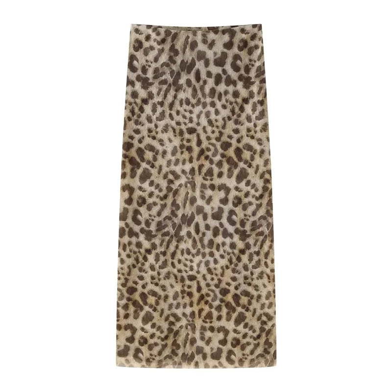 HXAO Tulle Leopard Skirts For Women