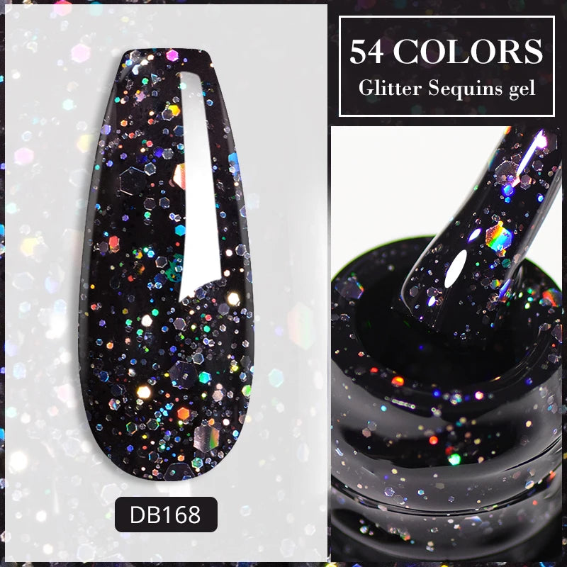 Gold Sliver Reflective Nail Gel Polish