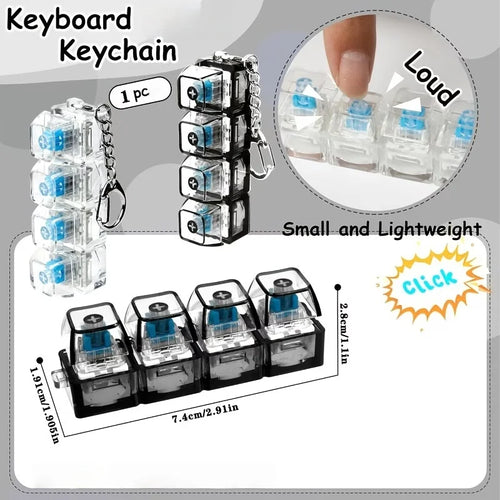 1PC LED Light Up Keyboard Keychain