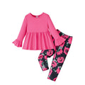 2-Piece Autumn Ensemble with Long Sleeve Dress
