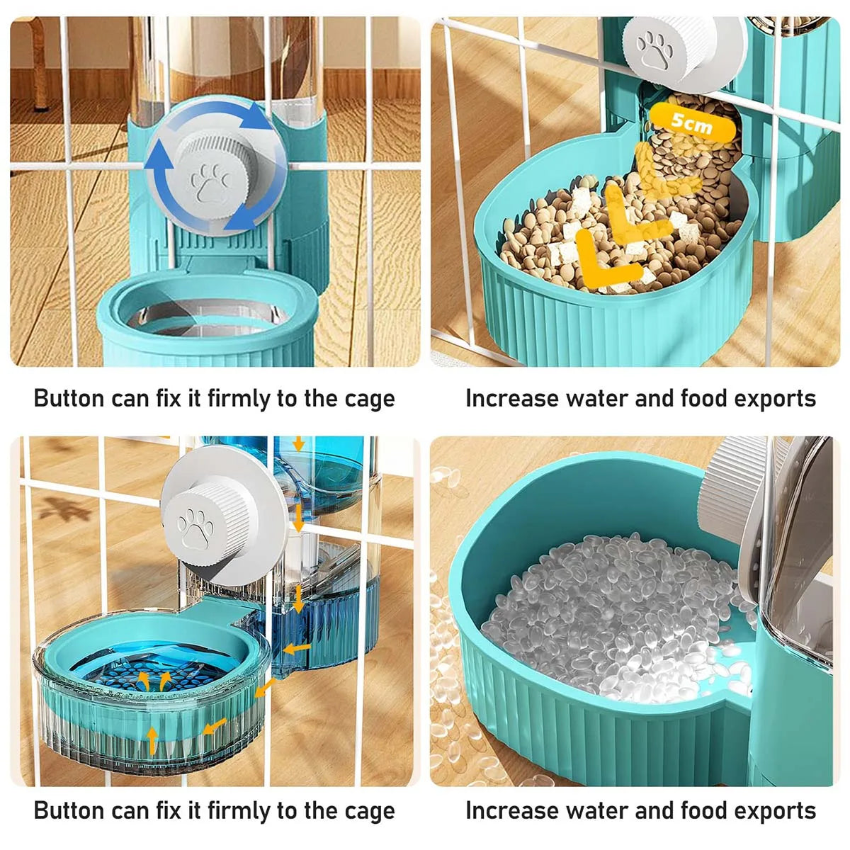Hanging Automatic Pet Food Feeder/Water
