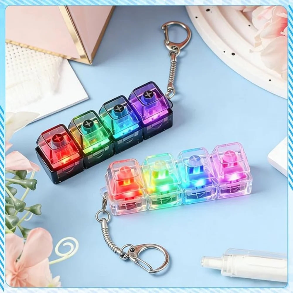 1PC LED Light Up Keyboard Keychain