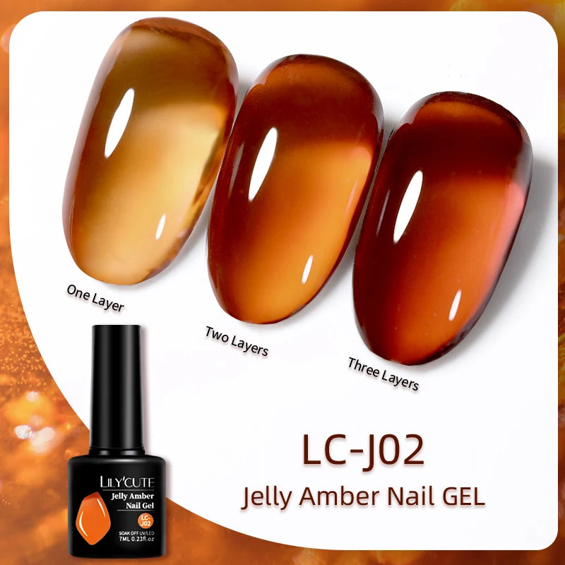 Brown Red Purple Nail Gel Polish Coffee Color Series