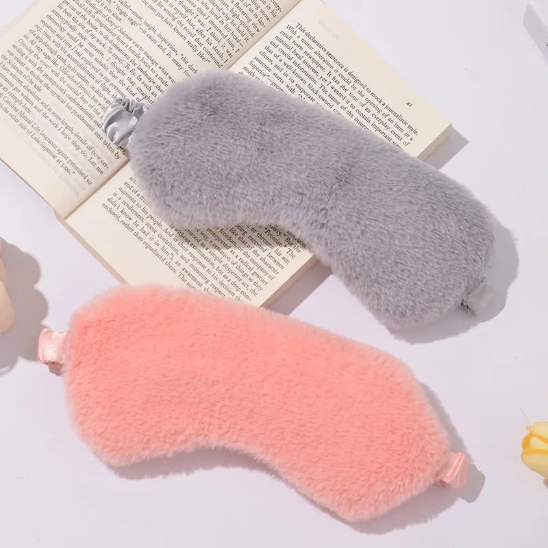Cute Plush Imitation Rabbit Fur Sleep Eye Mask