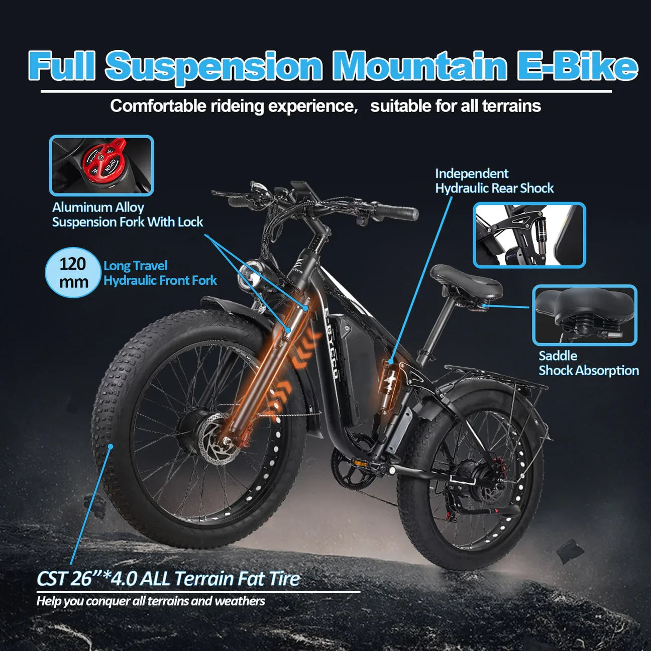 E-BYCCO EB7 Pro E-bike 3000W Dual Motor
