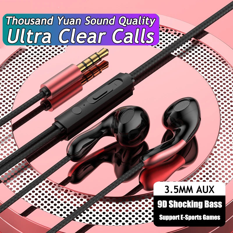 9DHIFI Heavy Bass Stereo Sport Music Wired Earphones