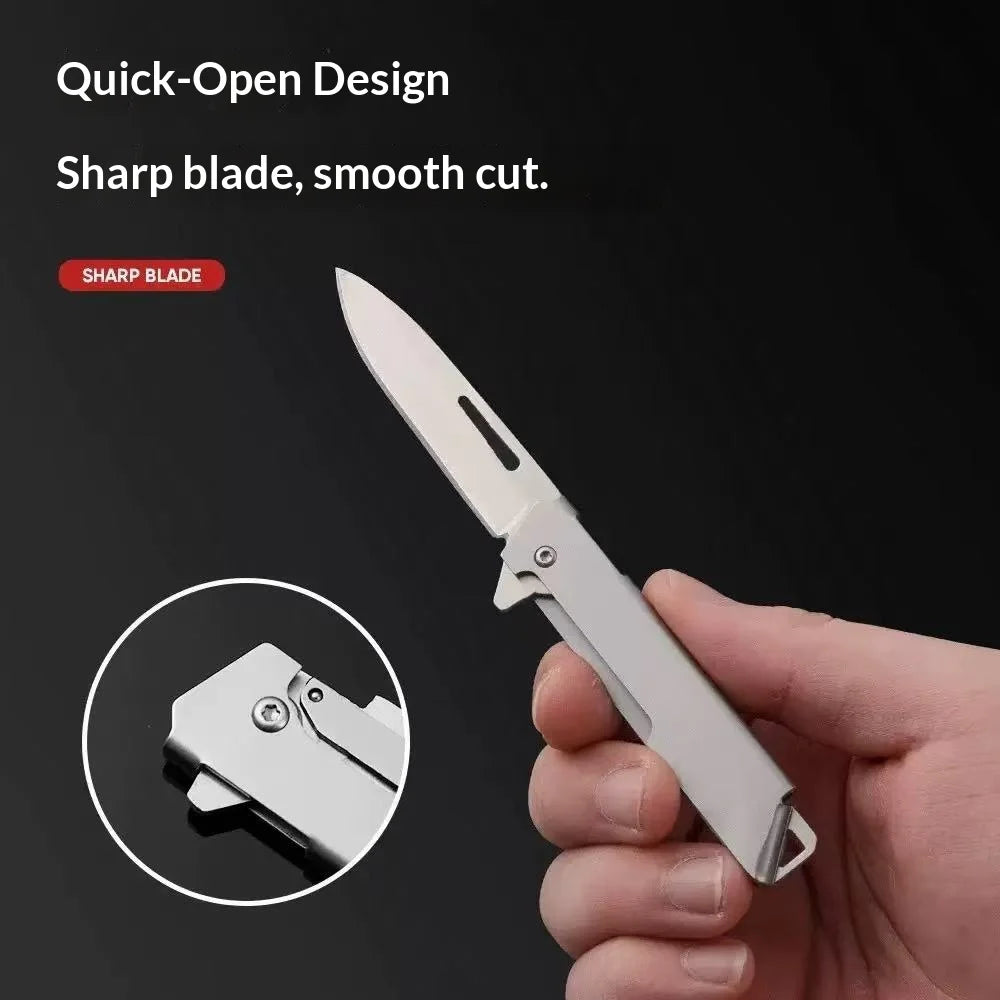 New Full Steel,Quick Open Multi-Function Folding Knife