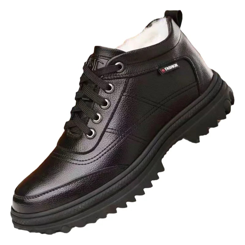 Men's Winter Thickened Warmth Casual Shoes,Leather Shoes