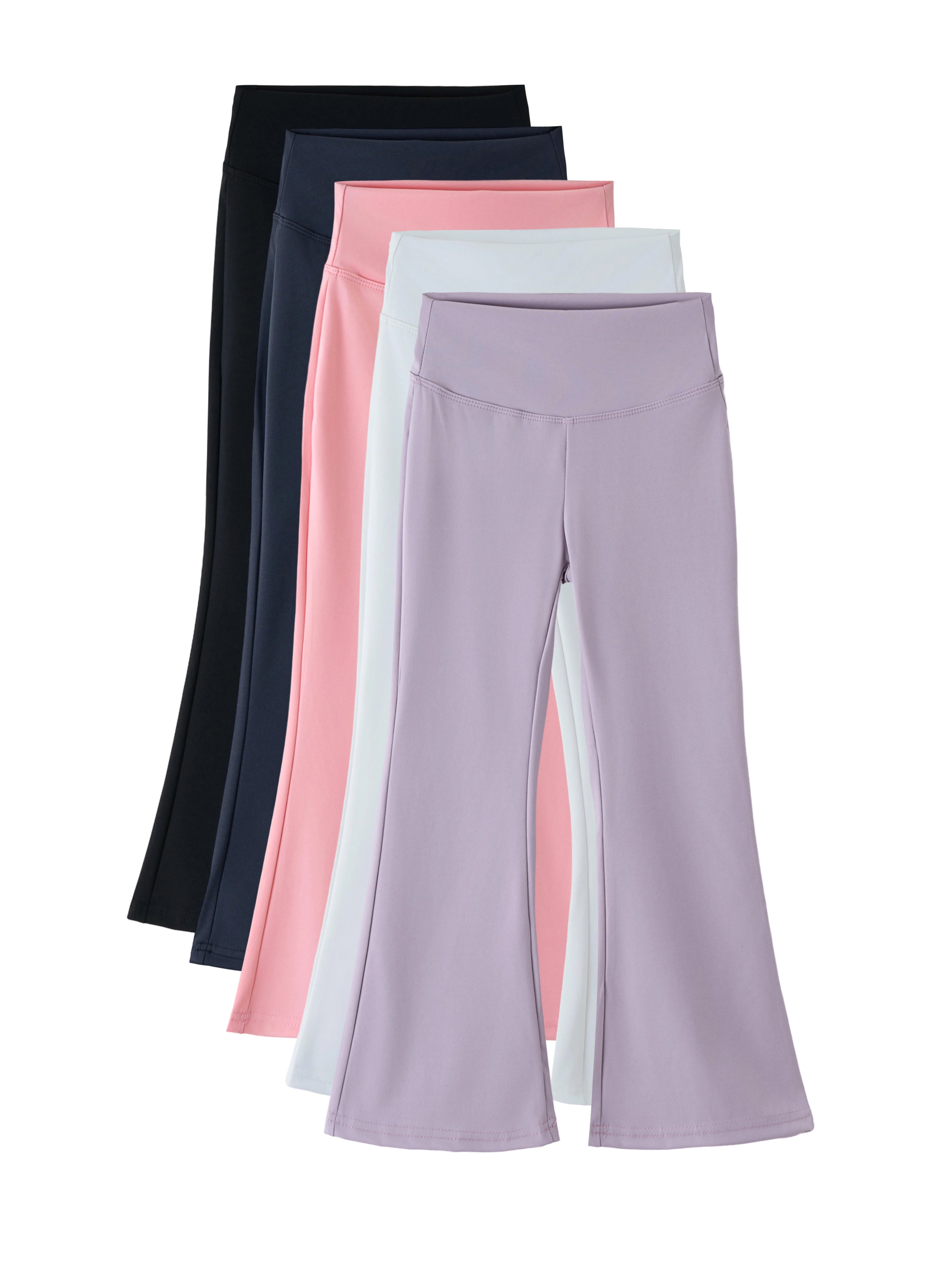 Girls Flared Pants High Waist Yoga Leggings