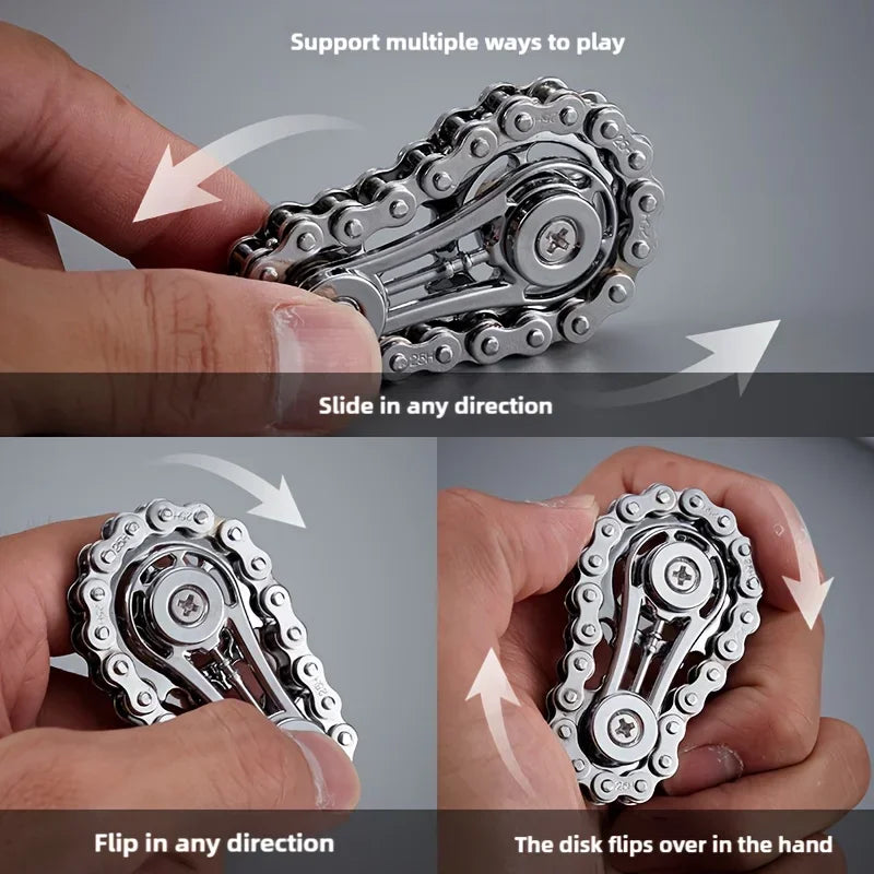 Chain Tooth Mechanical Flywheel Fidget Spinner for Children Adult Hand Toy