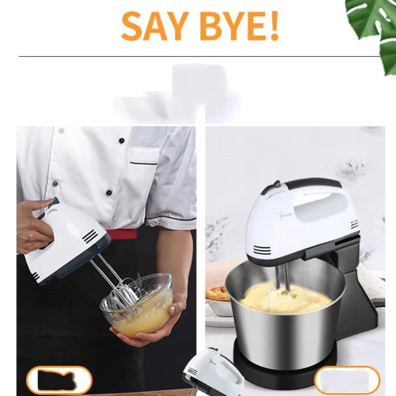 7-Speed Handheld Electric Egg Beater Mini Automatic Mixer
