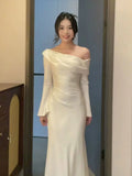 Elegant Satin Slip Dress for Engagement and Parties