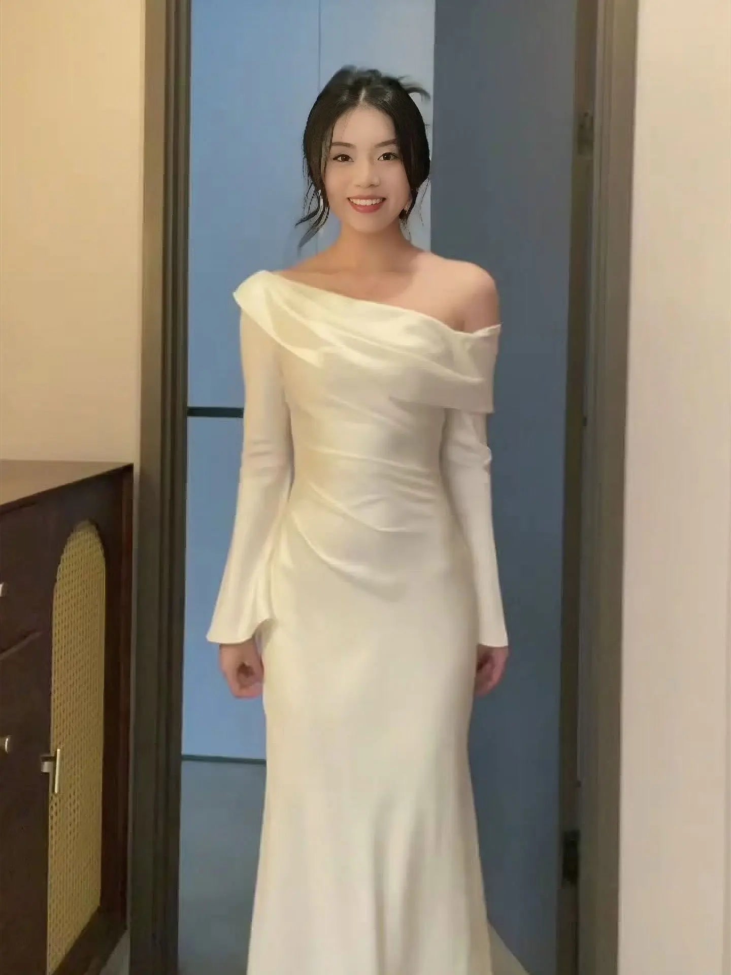 Elegant Satin Slip Dress for Engagement and Parties
