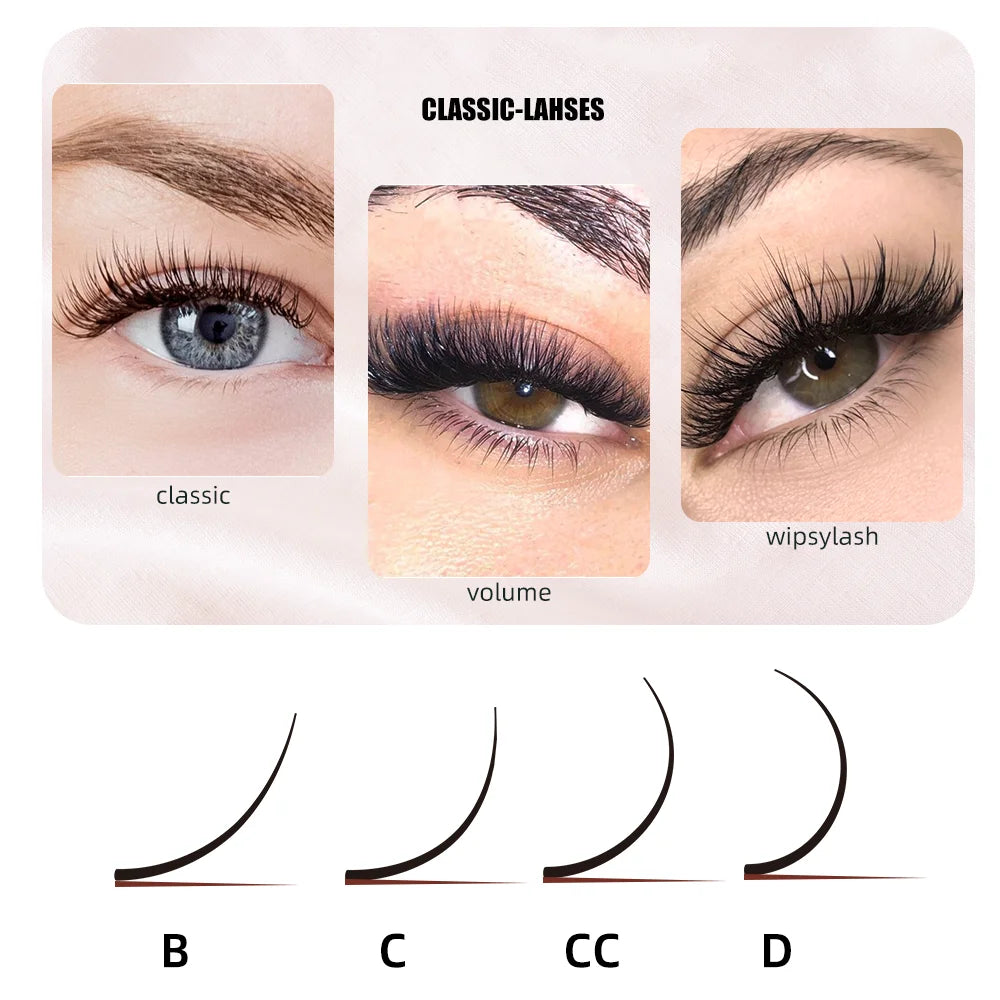 Yelix C/D Curl 0.07 Volume and Classic Lashes