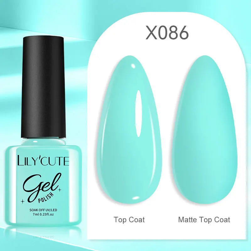 LILYCUTE Nude Crystal Rubber Base Gel Nail Polish