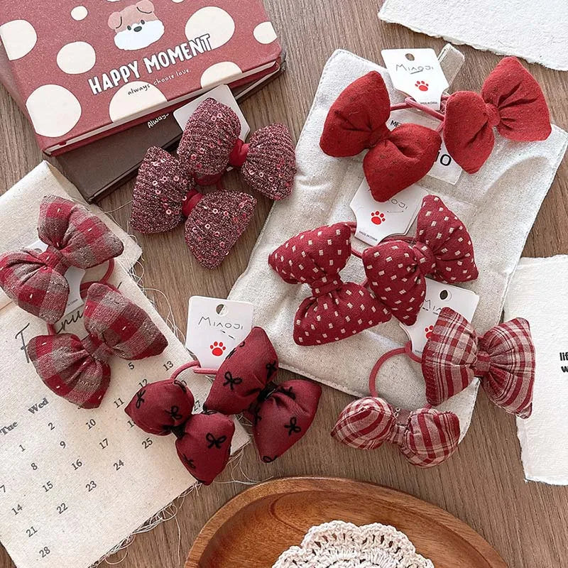 Children Bow Hair Rope Ring Baby Girls