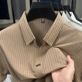 High quality personality men's solid color T-shirt