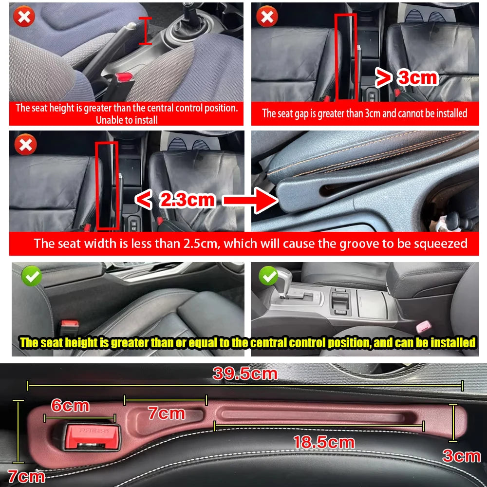Car Seat Gap Filler Organizer (2Pcs)