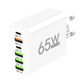 65W USB 6 Ports Type C Quick Charger