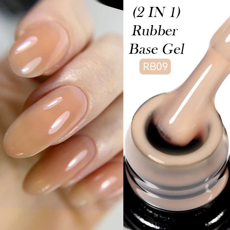 LILYCUTE Nude Crystal Rubber Base Gel Nail Polish