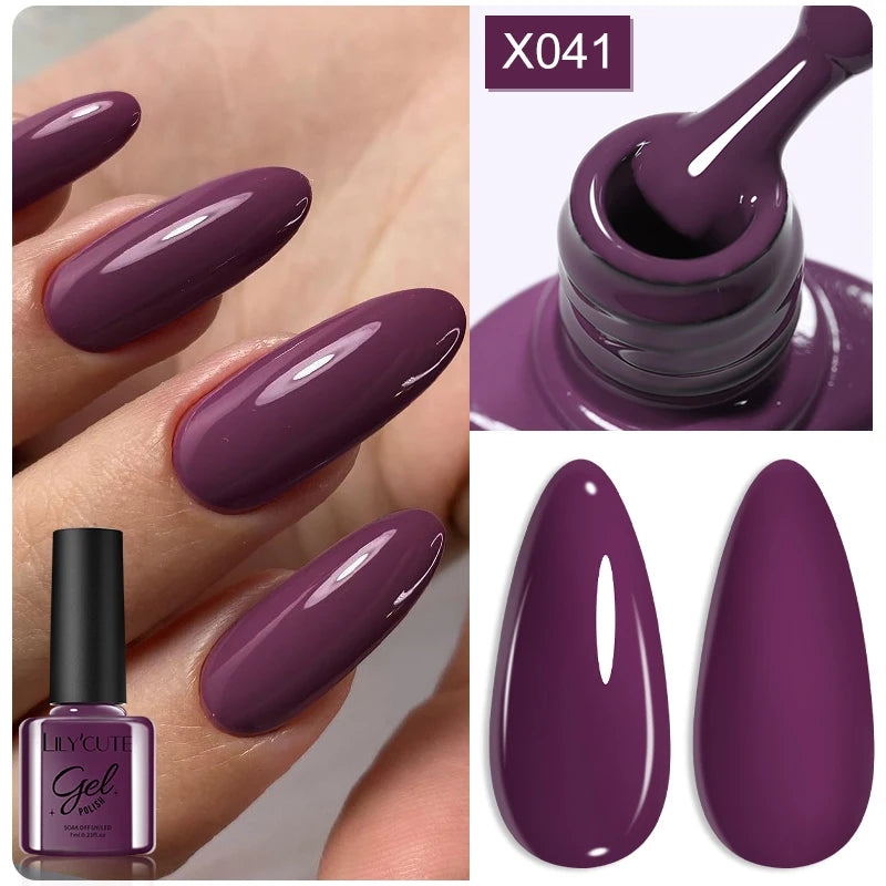 LILYCUTE 7ml Macaron Cream Gel Nail Polish