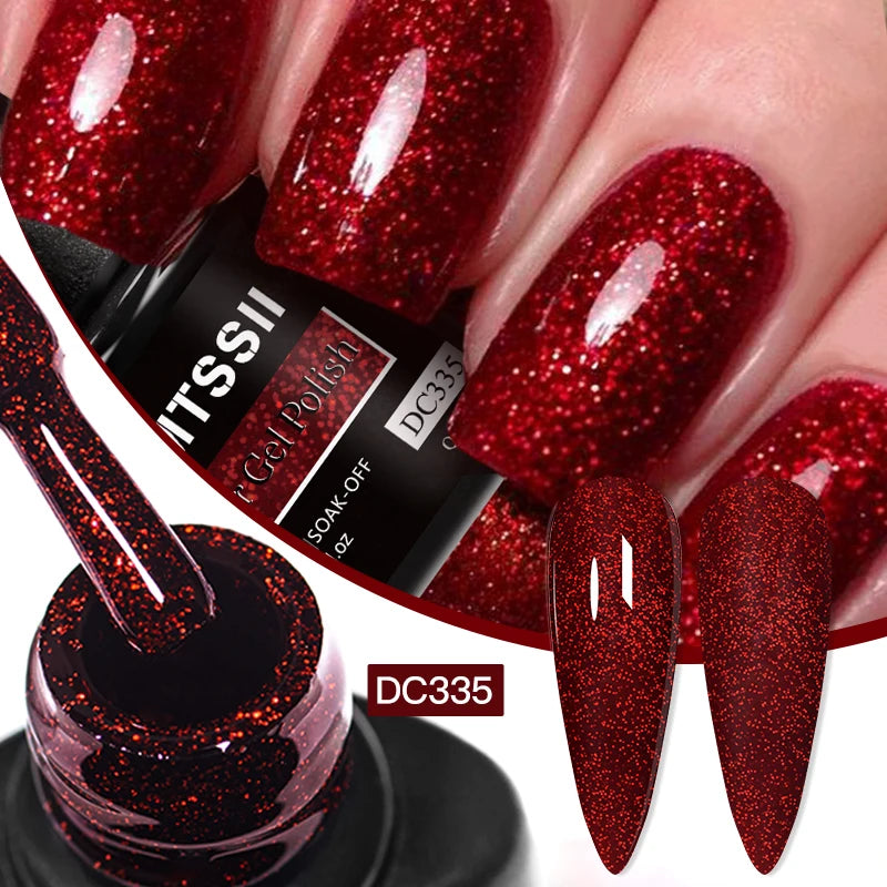 Gold Sliver Reflective Nail Gel Polish