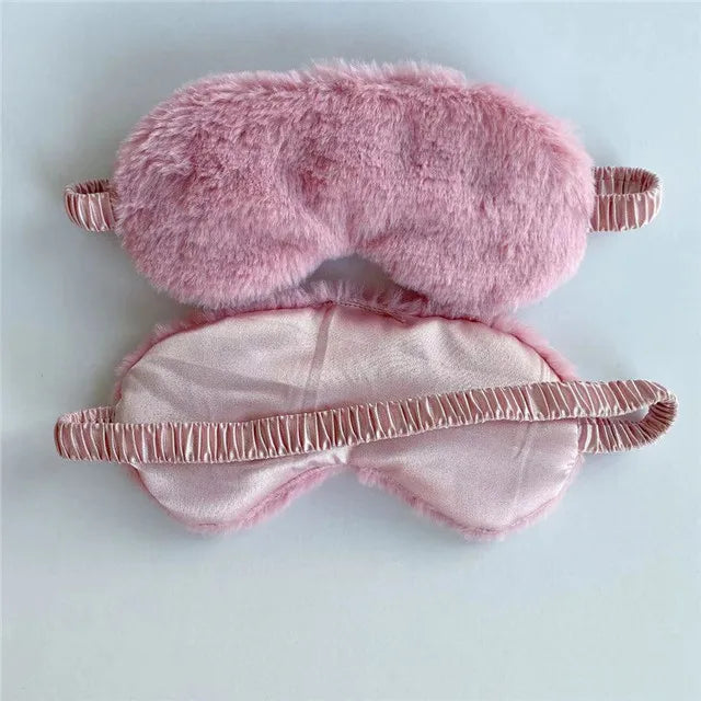 Cute Plush Imitation Rabbit Fur Sleep Eye Mask