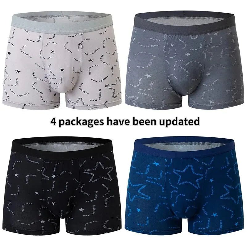 4/5Pcs MEN'S Waist plus Size Underwear