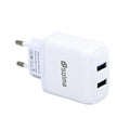 2 Ports USB  Charger White EU Standard Plug
