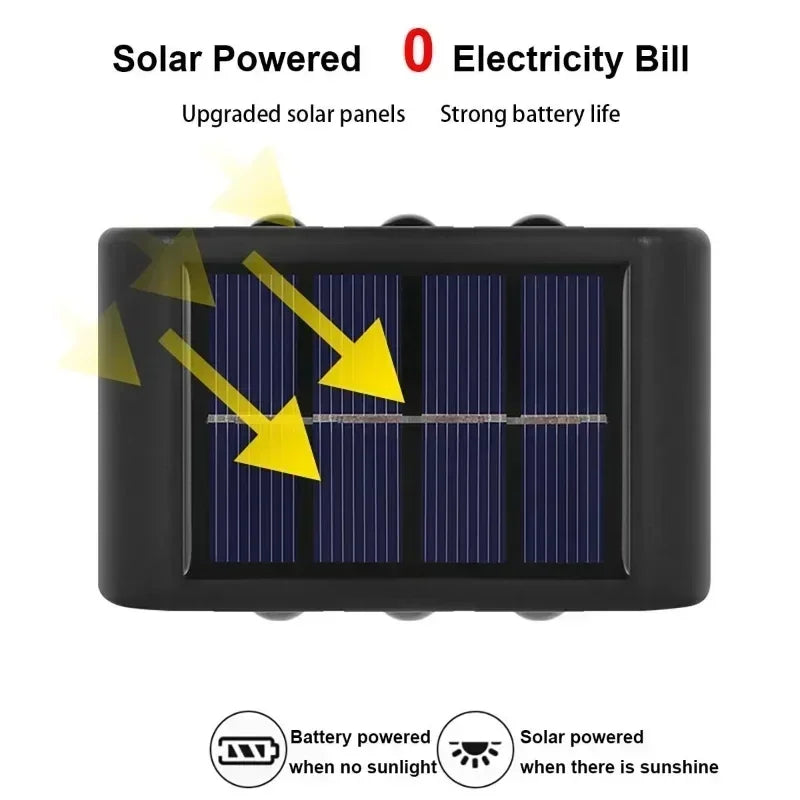 Solar Wall Lamp Outdoor Waterproof Solar Powered Light