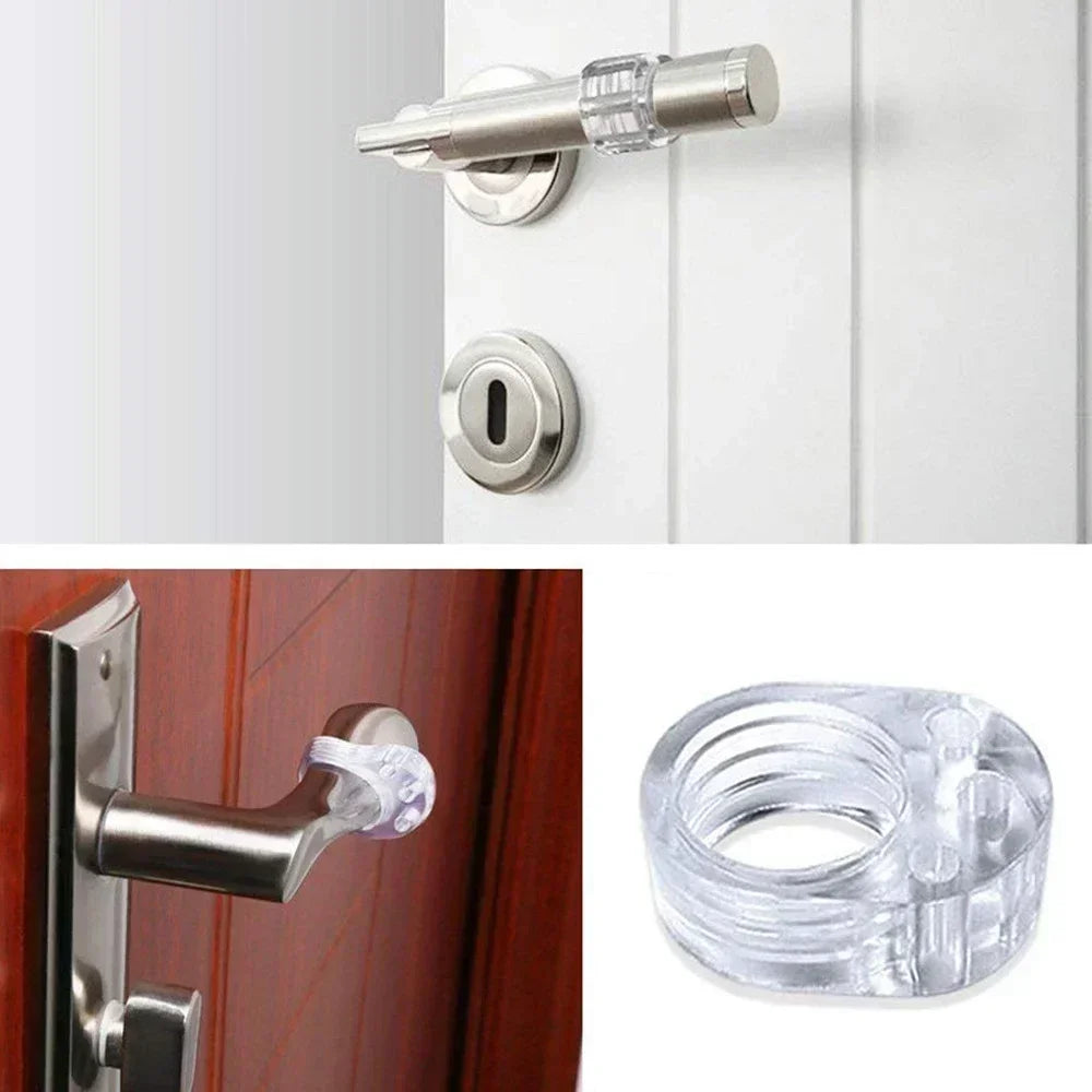 4Pcs Door Stopper Transparen Silicone