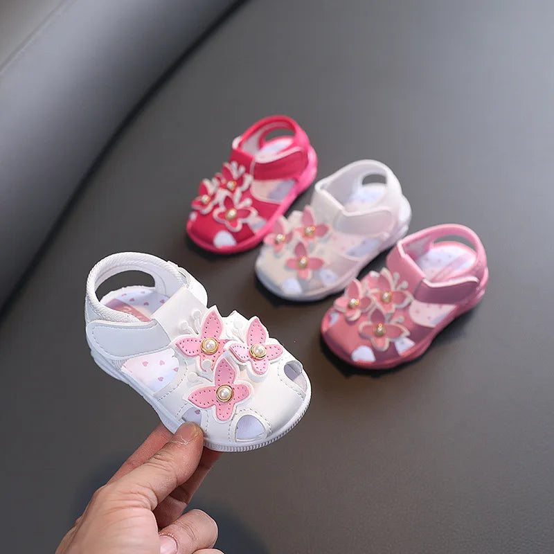 Baby Girls Sounding Shoes for 1-3Year Old Children Princess Walking Shoes