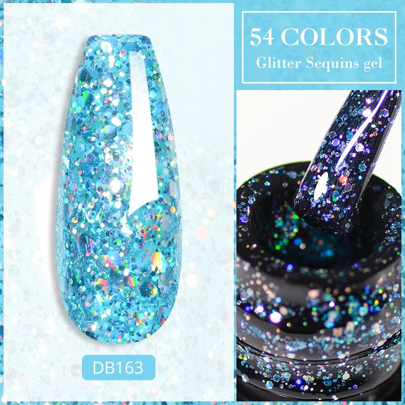 Gold Sliver Reflective Nail Gel Polish