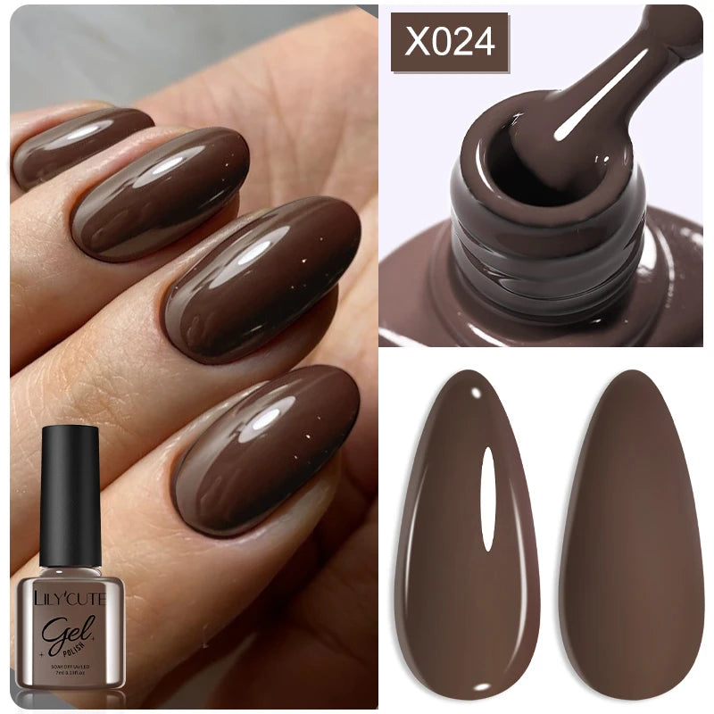 LILYCUTE 7ml Macaron Cream Gel Nail Polish