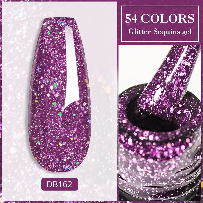 Gold Sliver Reflective Nail Gel Polish