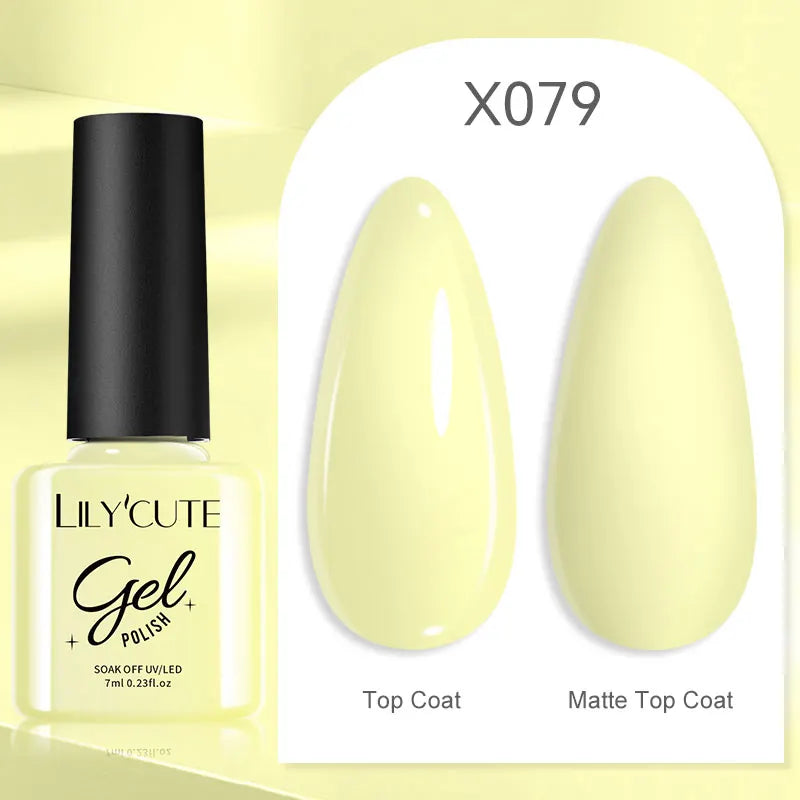 LILYCUTE Nude Crystal Rubber Base Gel Nail Polish