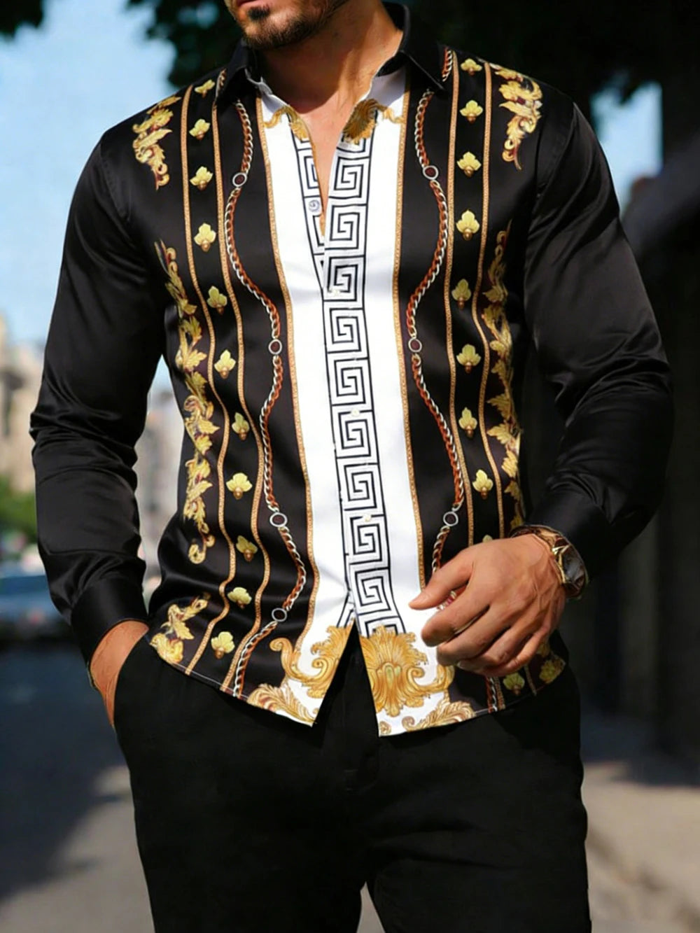 2026 Men's Fashion Casual Long Sleeve Shirt HD Color