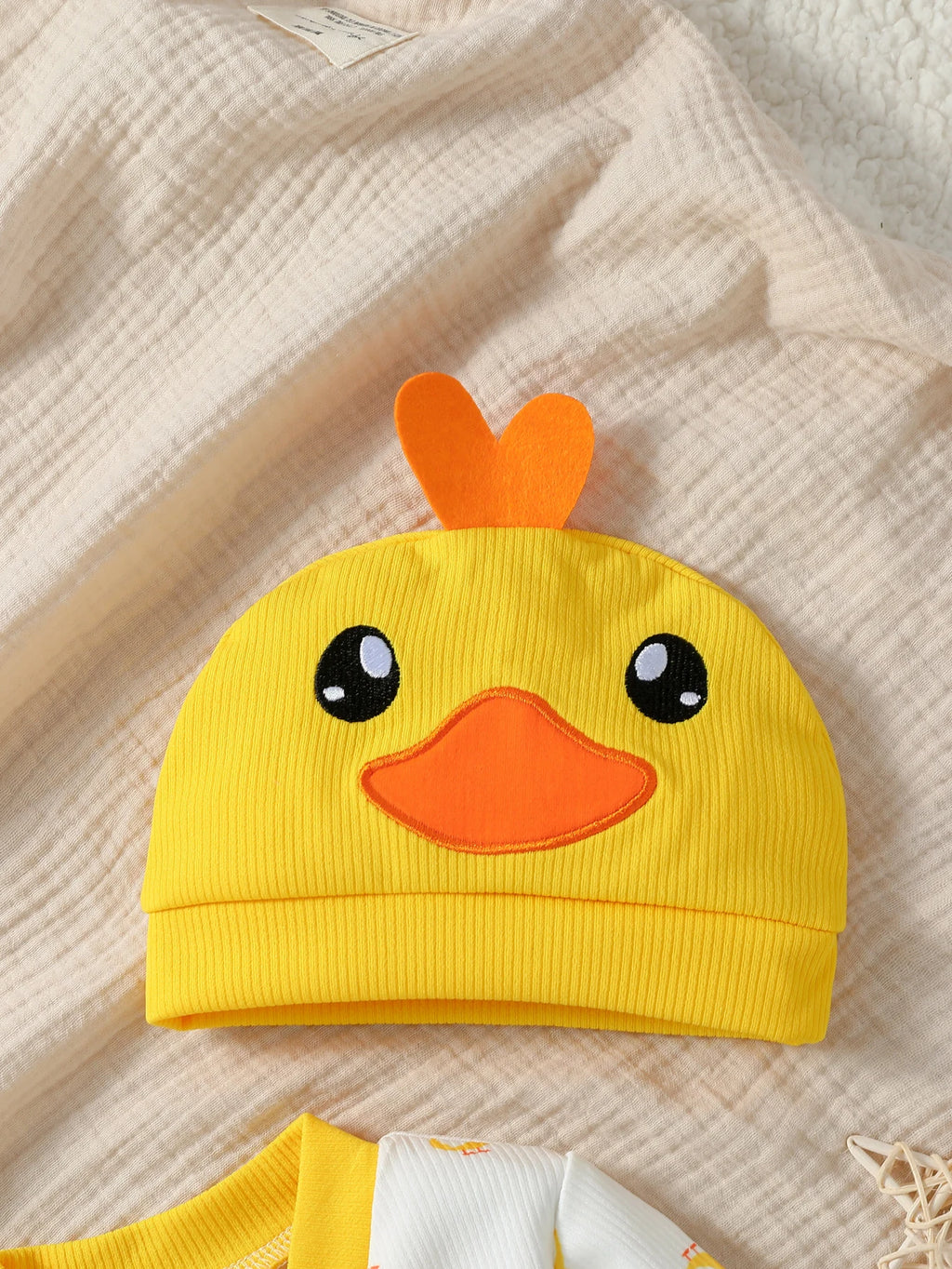Cartoon Duck Long Sleeve With Duck Jumpsuit For Newborn