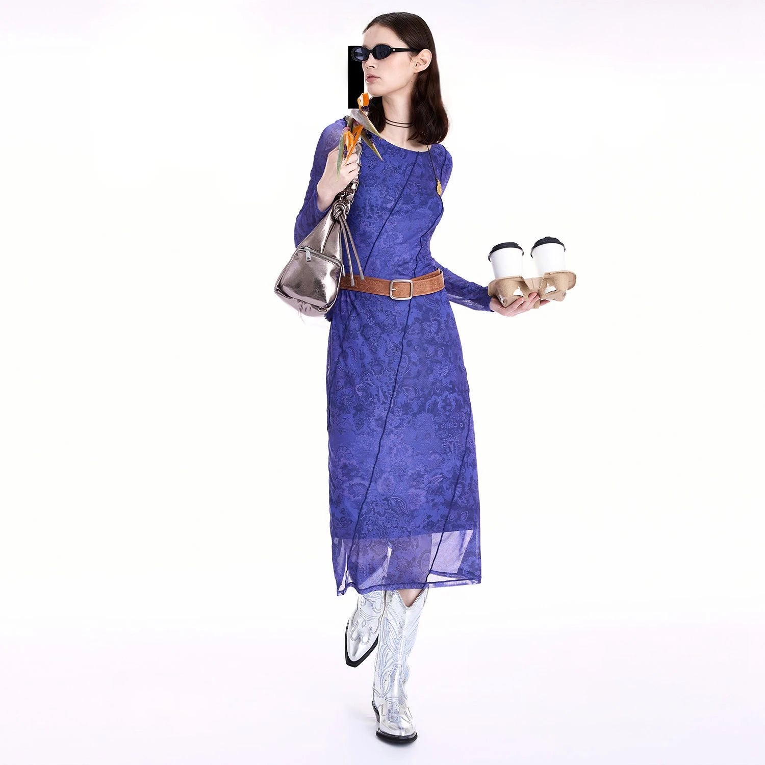 Round neck long dresses
