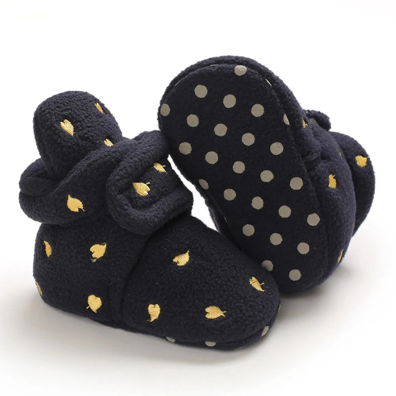 Autumn and Winter 0-1 Year Old Colorful Love Cotton Shoes