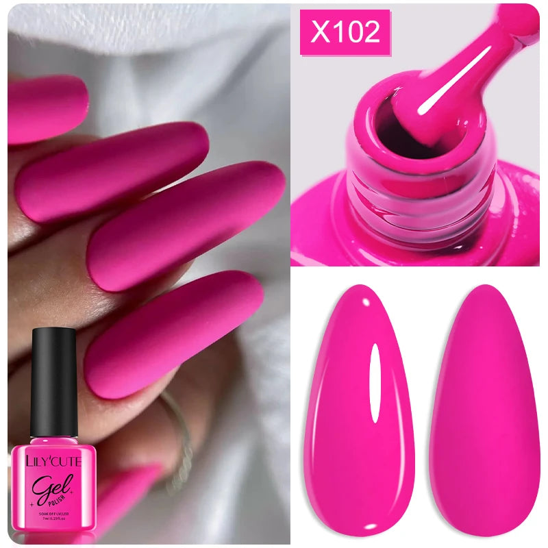 LILYCUTE Nude Crystal Rubber Base Gel Nail Polish