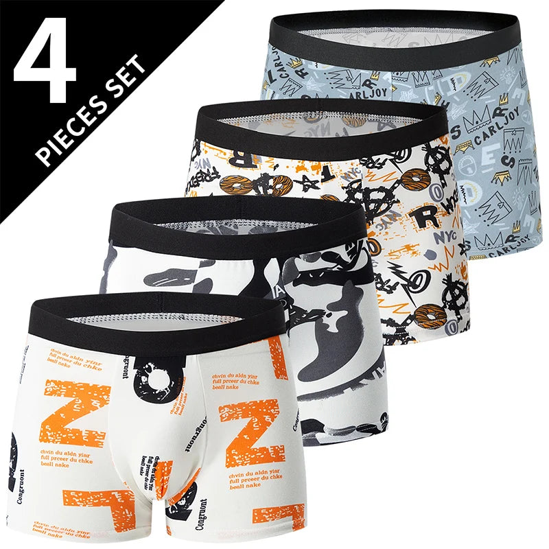 4/5Pcs MEN'S Waist plus Size Underwear