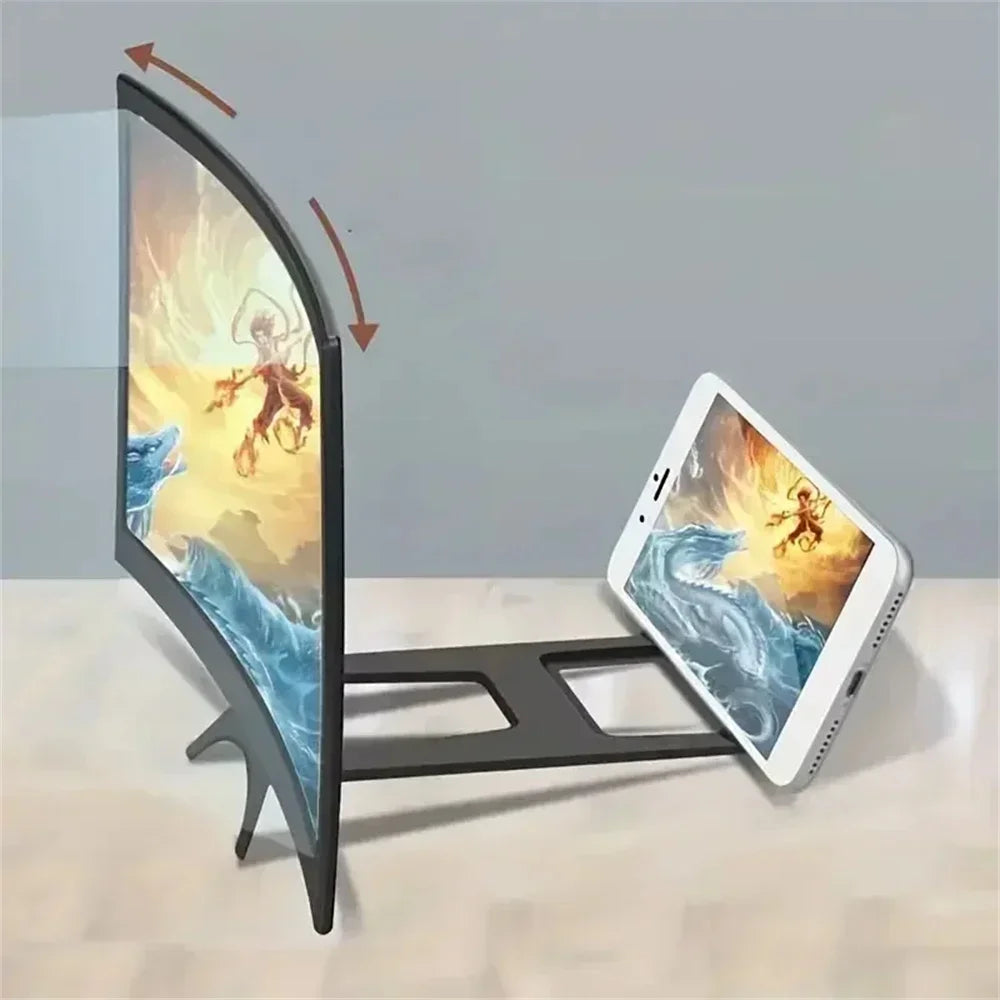 3D Mobile Phone Screen,12 Inch Enlarged Screen Foldable Holder