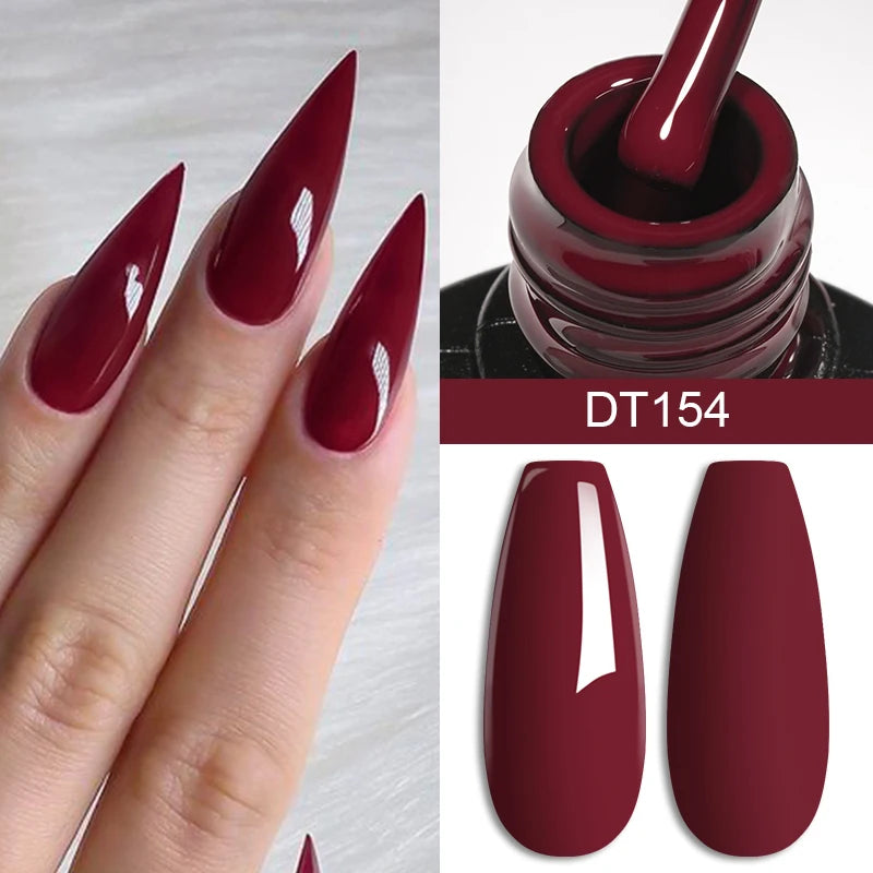7ml Wine Red Gel Nail Polish Long-Lasting