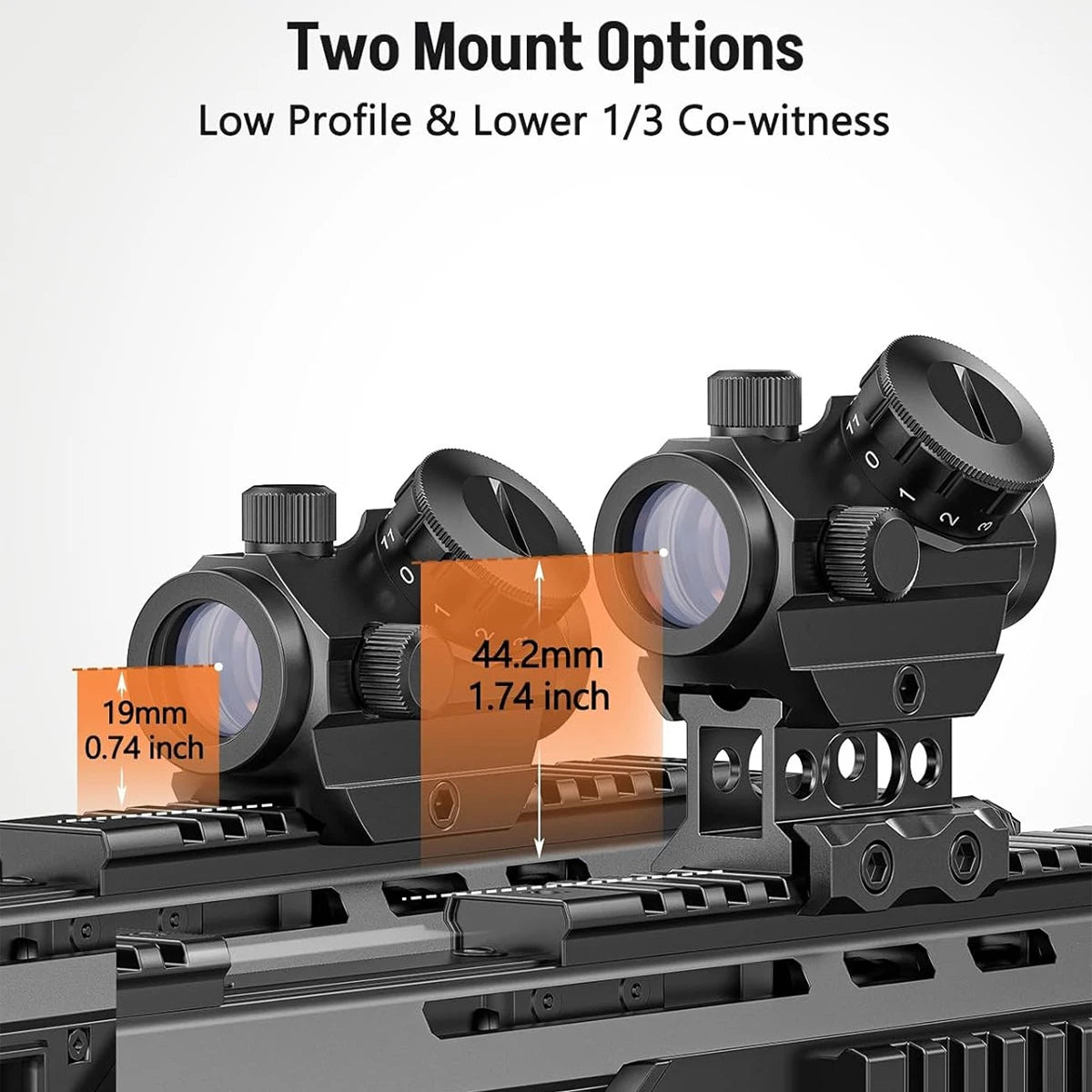 Red Dot Sight 1x25mm Reflex Sight Waterproof & Shockproof