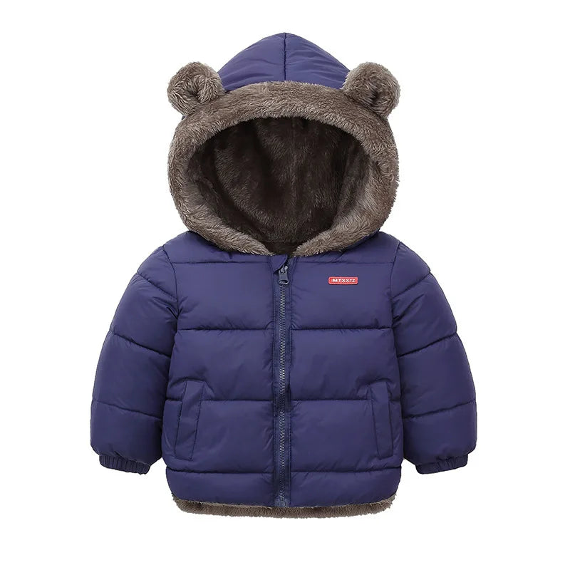 Baby Boys Girls Jacket Hooded Cotton Outerwear Children's