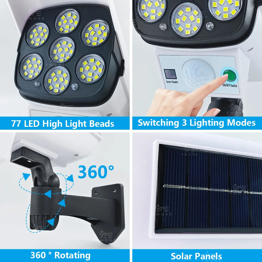 Simulation Monitoring Solar Lights Outdoor Waterproof Solar LED Motion Sensor Light
