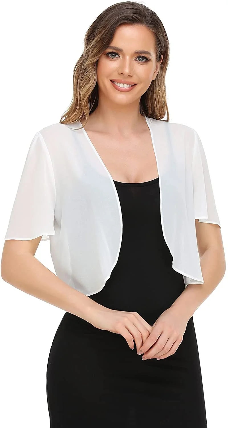 Summer new chiffon short-sleeved cardigan jacket