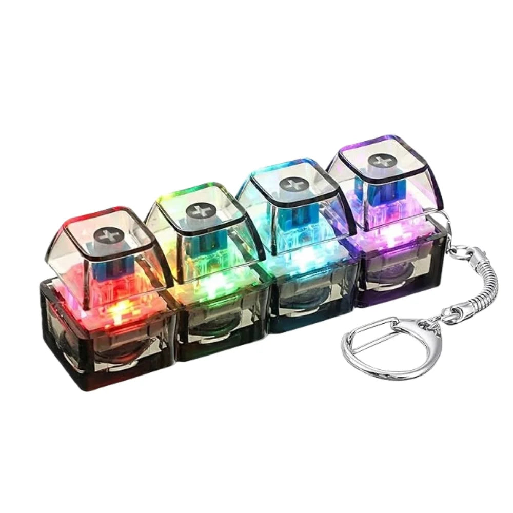 1PC LED Light Up Keyboard Keychain
