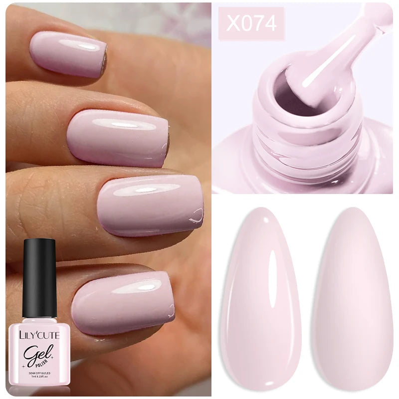 LILYCUTE 7ml Macaron Cream Gel Nail Polish